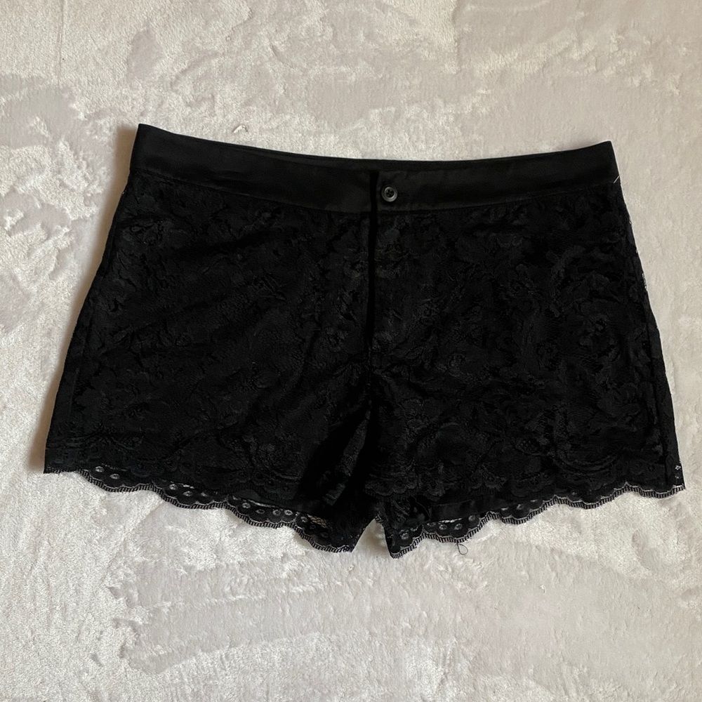 BDB David Bitton Black Lace Shorts